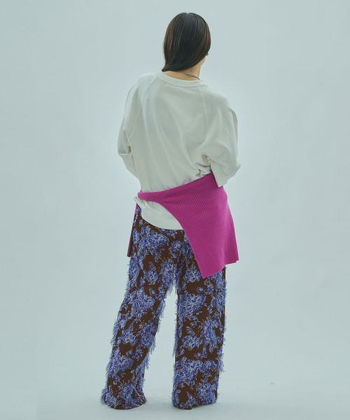 ROSE BUD（ローズバッド）の「(mag.by c)FLOWER JACQUARD PANTS（その他パンツ・レディース・ブラウン/ネイビー・S/M）」の14枚目の写真