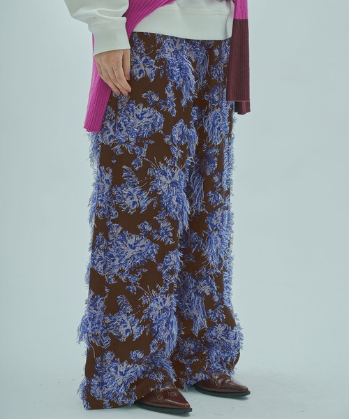 ROSE BUD（ローズバッド）の「(mag.by c)FLOWER JACQUARD PANTS（その他パンツ・レディース・ブラウン/ネイビー・S/M）」の15枚目の写真