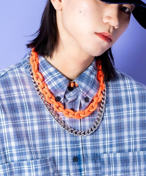 a.p.o.v.（エーピーオービー）の「a.p.o.v. ワンライングラデーションブリーチチェックオーバーサイズコットンネルシャツ（シャツ/ブラウス・メンズ・ブルー・ONESIZE）」の5枚目の写真