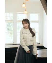 MISTREASS｜ミストレアスのノーカラージャケット（ツイード）通販