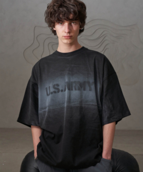 TENER(テネル)の「USARMYペイントT(ブラック)(Tシャツ/カットソー・メンズ・その他・FREE)」の1枚目の写真