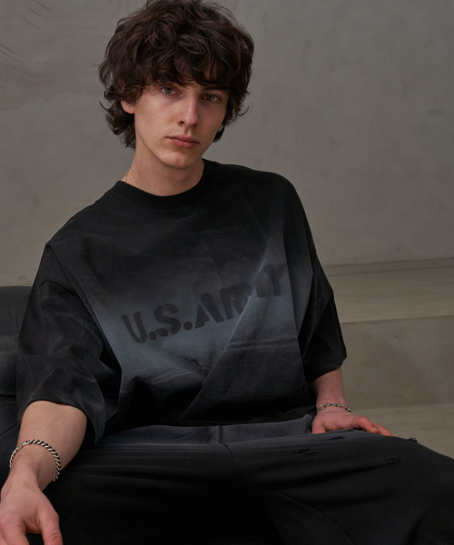 TENER(テネル)の「USARMYペイントT(ブラック)(Tシャツ/カットソー・メンズ・その他・FREE)」の3枚目の写真