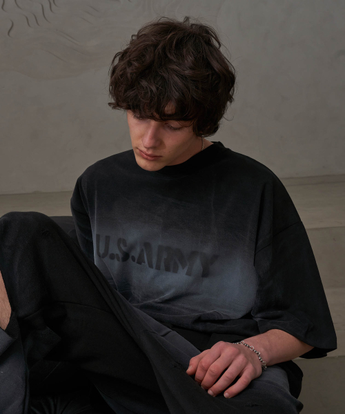 TENER(テネル)の「USARMYペイントT(ブラック)(Tシャツ/カットソー・メンズ・その他・FREE)」の4枚目の写真