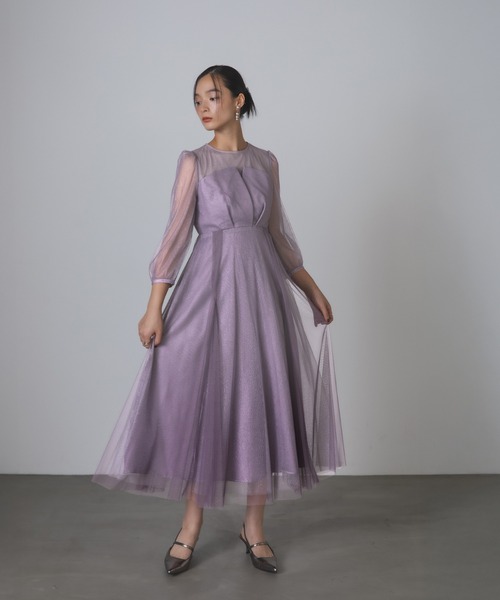 Rose of Sharon(ローズオブシャロン)の「シアービスチェ風フレアドレス(ドレス・レディース・ブラック/カーキ/ラベンダー/チャコール・M)」の1枚目の写真