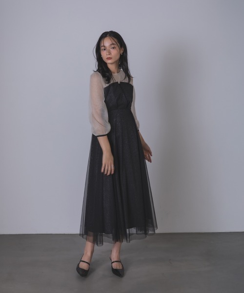 Rose of Sharon(ローズオブシャロン)の「シアービスチェ風フレアドレス(ドレス・レディース・ブラック/カーキ/ラベンダー/チャコール・M)」の2枚目の写真