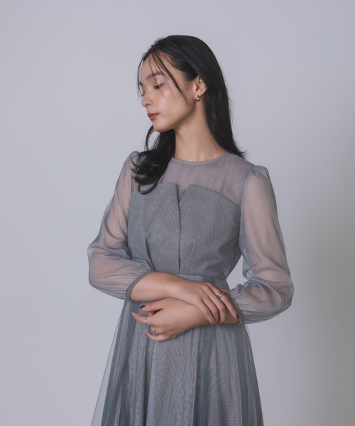 Rose of Sharon(ローズオブシャロン)の「シアービスチェ風フレアドレス(ドレス・レディース・ブラック/カーキ/ラベンダー/チャコール・M)」の5枚目の写真