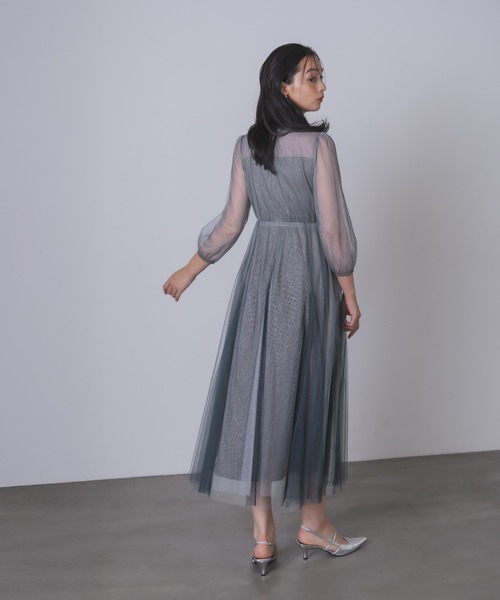Rose of Sharon(ローズオブシャロン)の「シアービスチェ風フレアドレス(ドレス・レディース・ブラック/カーキ/ラベンダー/チャコール・M)」の7枚目の写真