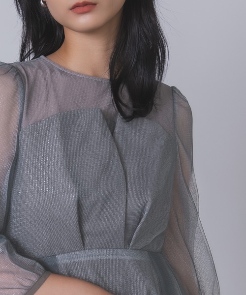 Rose of Sharon(ローズオブシャロン)の「シアービスチェ風フレアドレス(ドレス・レディース・ブラック/カーキ/ラベンダー/チャコール・M)」の8枚目の写真