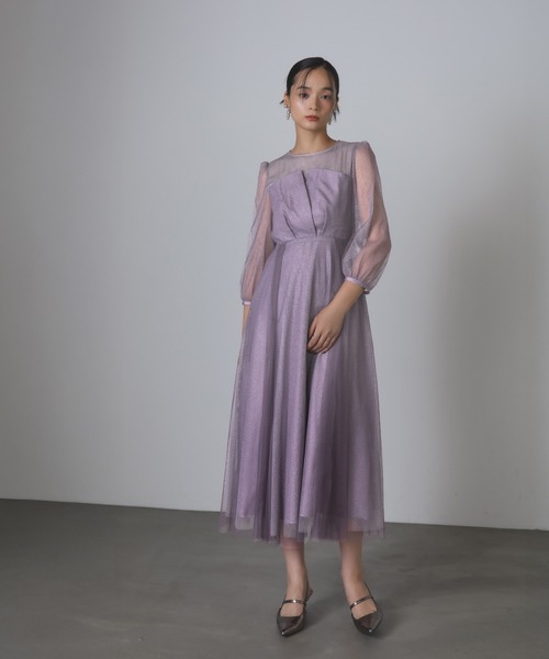 Rose of Sharon(ローズオブシャロン)の「シアービスチェ風フレアドレス(ドレス・レディース・ブラック/カーキ/ラベンダー/チャコール・M)」の12枚目の写真
