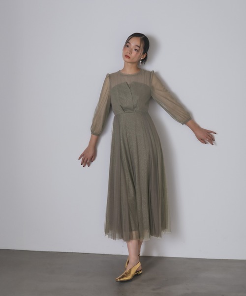 Rose of Sharon(ローズオブシャロン)の「シアービスチェ風フレアドレス(ドレス・レディース・ブラック/カーキ/ラベンダー/チャコール・M)」の18枚目の写真