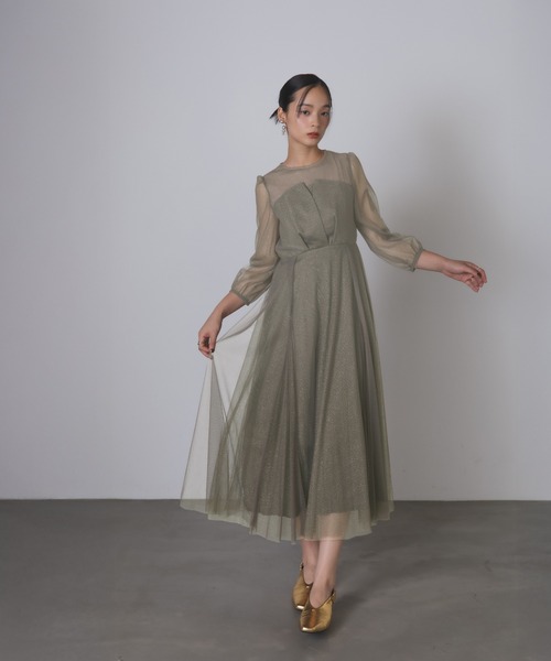 Rose of Sharon(ローズオブシャロン)の「シアービスチェ風フレアドレス(ドレス・レディース・ブラック/カーキ/ラベンダー/チャコール・M)」の19枚目の写真