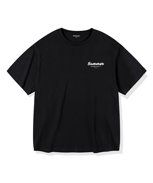 GRANDIOSITY（グランディオシティ）の「SUMMER グラフィック オーバーサイズ 半袖Tシャツ (ブラック)（Tシャツ/カットソー・メンズ・その他・FREE）」の2枚目の写真