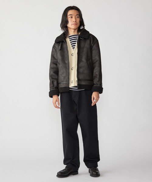 SHIPS(シップス)の「BENCH MARKING SHIRTS: フェイク ムートン B3 ブルゾン(ブルゾン・メンズ・ブラック/ブラウン・MEDIUM/LARGE/X-LARGE/SMALL)」の3枚目の写真