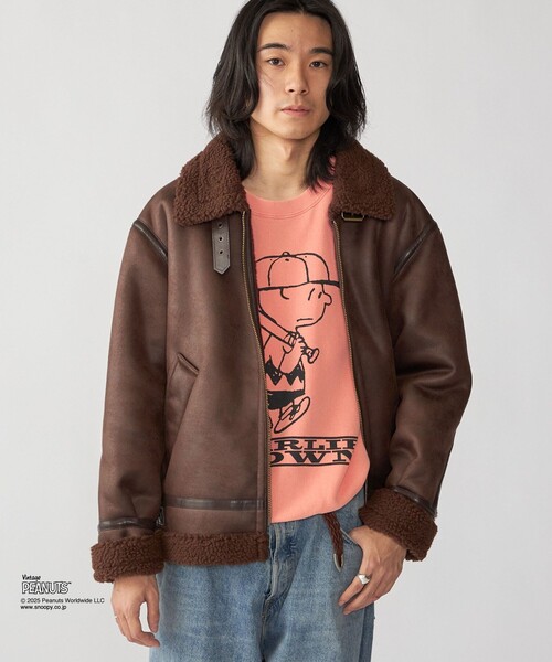 SHIPS(シップス)の「BENCH MARKING SHIRTS: フェイク ムートン B3 ブルゾン(ブルゾン・メンズ・ブラック/ブラウン・MEDIUM/LARGE/X-LARGE/SMALL)」の22枚目の写真