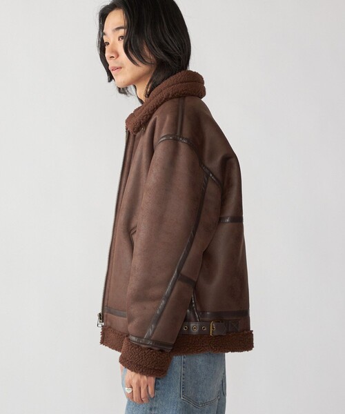 セール】BENCH MARKING SHIRTS: フェイク ムートン B3 ブルゾン