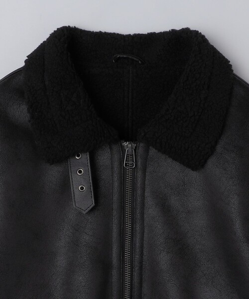 SHIPS(シップス)の「BENCH MARKING SHIRTS: フェイク ムートン B3 ブルゾン(ブルゾン・メンズ・ブラック/ブラウン・MEDIUM/LARGE/X-LARGE/SMALL)」の12枚目の写真