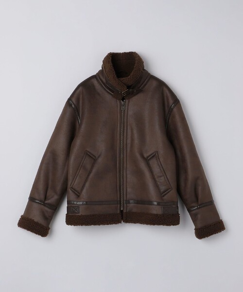 SHIPS(シップス)の「BENCH MARKING SHIRTS: フェイク ムートン B3 ブルゾン(ブルゾン・メンズ・ブラック/ブラウン・MEDIUM/LARGE/X-LARGE/SMALL)」の6枚目の写真