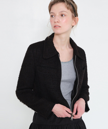 HANE（ハネ）の「Classic Pocket Tweed Zip-Up Jacket_Furry Black（その他アウター）」