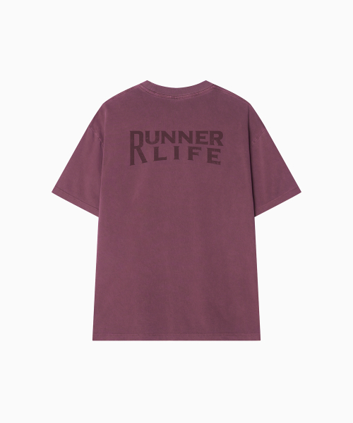 MENASOO(ミナス)の「275g Heavy Cotton Runner Graffiti Pigment T Shirt_Burgundy(Tシャツ/カットソー・レディース・バーガンディー・SMALL/MEDIUM)」の13枚目の写真