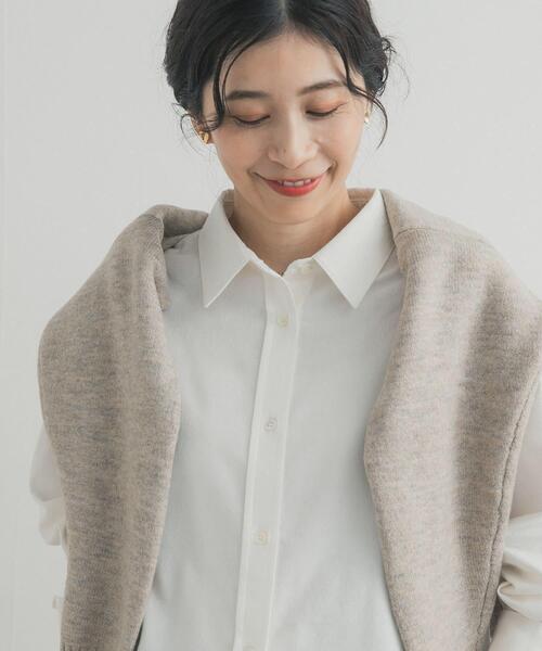URBAN RESEARCH DOORS（アーバンリサーチドアーズ）の「起毛レギュラーカラーシャツ（シャツ/ブラウス・レディース・ネイビー/ベージュ/オフホワイト・FREE）」の2枚目の写真