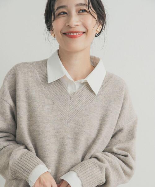 URBAN RESEARCH DOORS（アーバンリサーチドアーズ）の「起毛レギュラーカラーシャツ（シャツ/ブラウス・レディース・ネイビー/ベージュ/オフホワイト・FREE）」の7枚目の写真