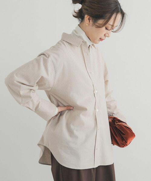 URBAN RESEARCH DOORS（アーバンリサーチドアーズ）の「起毛レギュラーカラーシャツ（シャツ/ブラウス・レディース・ネイビー/ベージュ/オフホワイト・FREE）」の15枚目の写真