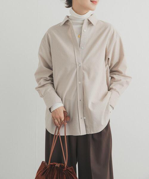 URBAN RESEARCH DOORS（アーバンリサーチドアーズ）の「起毛レギュラーカラーシャツ（シャツ/ブラウス・レディース・ネイビー/ベージュ/オフホワイト・FREE）」の16枚目の写真