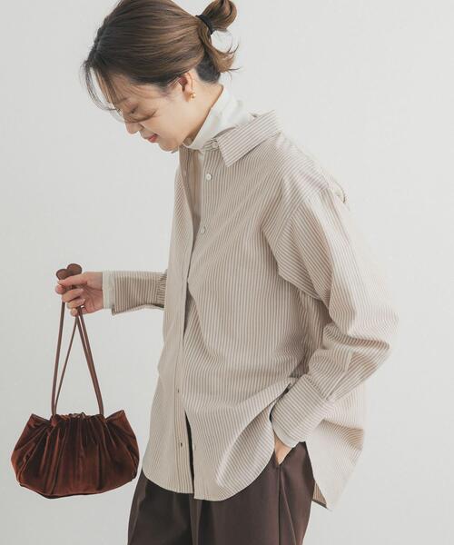 URBAN RESEARCH DOORS（アーバンリサーチドアーズ）の「起毛レギュラーカラーシャツ（シャツ/ブラウス・レディース・ネイビー/ベージュ/オフホワイト・FREE）」の18枚目の写真