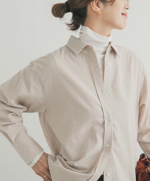 URBAN RESEARCH DOORS（アーバンリサーチドアーズ）の「起毛レギュラーカラーシャツ（シャツ/ブラウス・レディース・ネイビー/ベージュ/オフホワイト・FREE）」の20枚目の写真