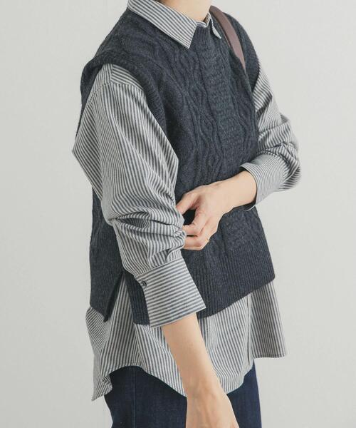 URBAN RESEARCH DOORS(アーバンリサーチドアーズ)の「起毛レギュラーカラーシャツ(シャツ/ブラウス・レディース・ネイビー/ベージュ/オフホワイト・FREE)」の17枚目の写真