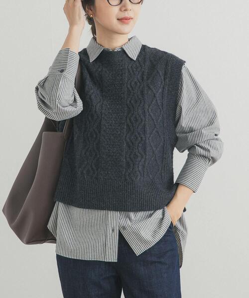 URBAN RESEARCH DOORS(アーバンリサーチドアーズ)の「起毛レギュラーカラーシャツ(シャツ/ブラウス・レディース・ネイビー/ベージュ/オフホワイト・FREE)」の18枚目の写真