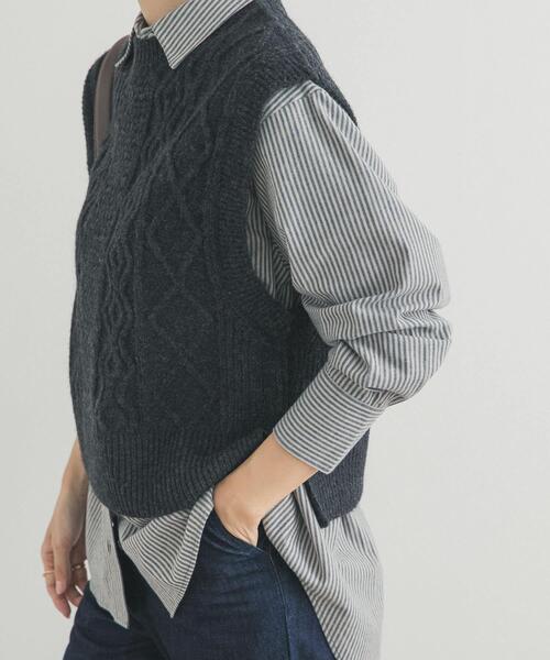 URBAN RESEARCH DOORS(アーバンリサーチドアーズ)の「起毛レギュラーカラーシャツ(シャツ/ブラウス・レディース・ネイビー/ベージュ/オフホワイト・FREE)」の20枚目の写真