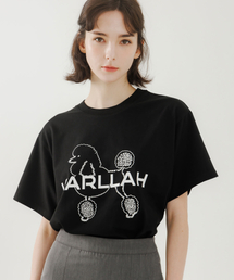 KARLLAH（カラ）の「プードルプリント半袖Tシャツ-ブラック（Tシャツ/カットソー）」
