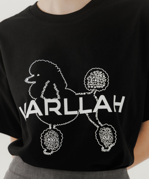 KARLLAH(カラ)の「プードルプリント半袖Tシャツ-ブラック(Tシャツ/カットソー・レディース・ブラック・FREE)」の3枚目の写真
