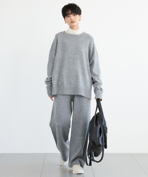 BARNYARDSTORM(バンヤードストーム)の「BARNYARDSTORM / リラックスニットセットアップ / ハンドウォッシャブル(セットアップ・レディース・チャコールグレー/ブラウン・FREE)」の1枚目の写真