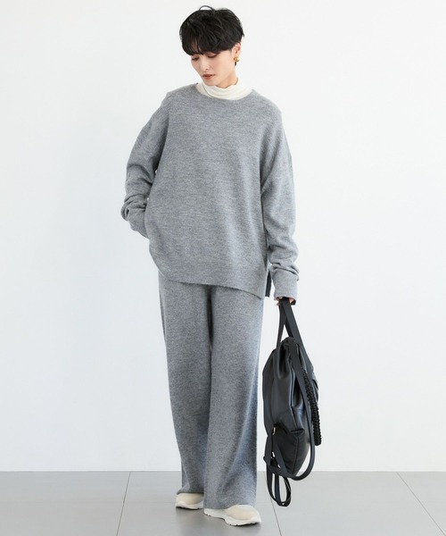 BARNYARDSTORM(バンヤードストーム)の「BARNYARDSTORM / リラックスニットセットアップ / ハンドウォッシャブル(セットアップ・レディース・チャコールグレー/ブラウン・FREE)」の3枚目の写真