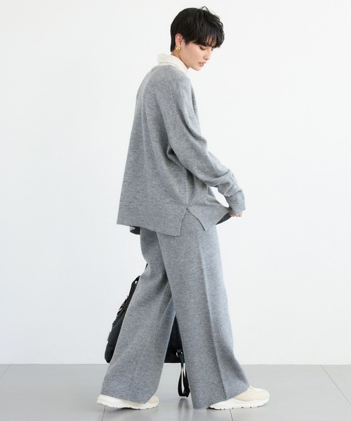 BARNYARDSTORM(バンヤードストーム)の「BARNYARDSTORM / リラックスニットセットアップ / ハンドウォッシャブル(セットアップ・レディース・チャコールグレー/ブラウン・FREE)」の4枚目の写真