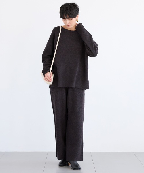 BARNYARDSTORM(バンヤードストーム)の「BARNYARDSTORM / リラックスニットセットアップ / ハンドウォッシャブル(セットアップ・レディース・チャコールグレー/ブラウン・FREE)」の10枚目の写真