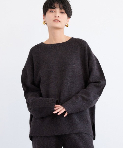 BARNYARDSTORM(バンヤードストーム)の「BARNYARDSTORM / リラックスニットセットアップ / ハンドウォッシャブル(セットアップ・レディース・チャコールグレー/ブラウン・FREE)」の11枚目の写真