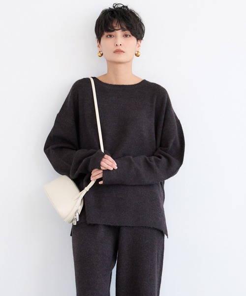 BARNYARDSTORM(バンヤードストーム)の「BARNYARDSTORM / リラックスニットセットアップ / ハンドウォッシャブル(セットアップ・レディース・チャコールグレー/ブラウン・FREE)」の12枚目の写真