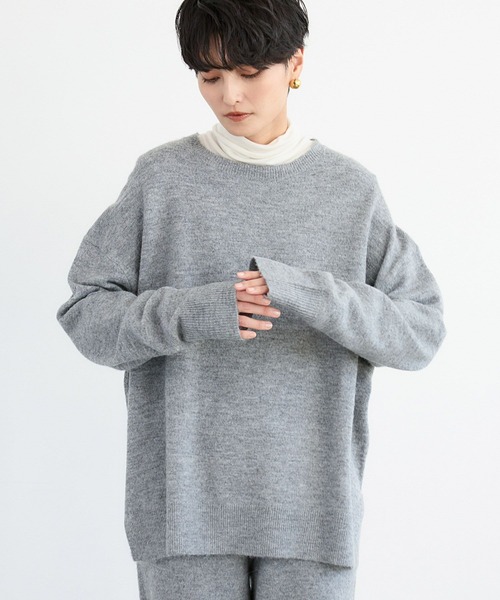 BARNYARDSTORM(バンヤードストーム)の「BARNYARDSTORM / リラックスニットセットアップ / ハンドウォッシャブル(セットアップ・レディース・チャコールグレー/ブラウン・FREE)」の19枚目の写真