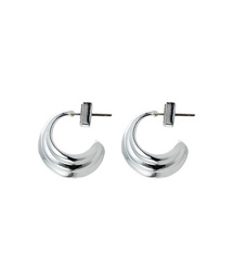 3mm×21mm 】両耳用 シルバー925 フープピアス 3mm×21mm 】両耳用