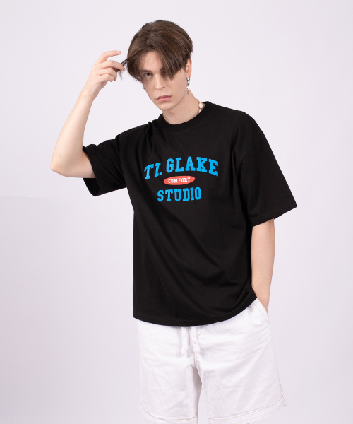 TI.GLAKE(ティーグレイク)の「コンフォートオーバーサイズ半袖Tシャツネイビー(スウェット・メンズ・その他・MEDIUM/LARGE/X-LARGE/XX-LARGE)」の1枚目の写真