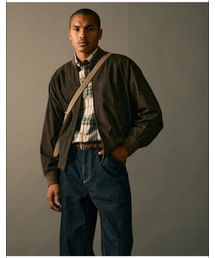 HAZZYS（ ヘジス）の「[HIS]ダークブラウンスエードブルゾン（MA-1）」