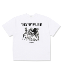 WEVERYVALUE（ウィベリべリュー）の「Dog Project Overfit Short Sleeve T-Shirt White（Tシャツ/カットソー）」