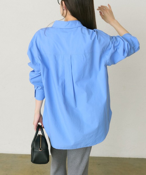 PUAL CE CIN(ピュアルセシン)の「コットンリヨセルロゴ刺繍シャツ(シャツ/ブラウス・レディース・オフホワイト/ブルー・FREE)」の18枚目の写真