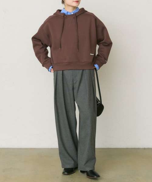 PUAL CE CIN(ピュアルセシン)の「コットンリヨセルロゴ刺繍シャツ(シャツ/ブラウス・レディース・オフホワイト/ブルー・FREE)」の10枚目の写真