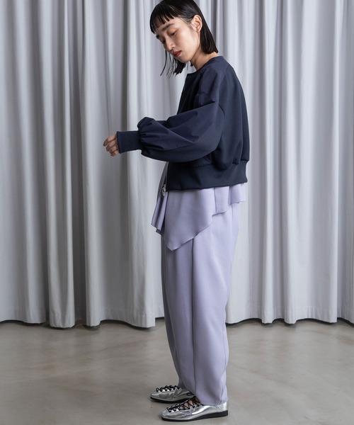 MARECHAL TERRE（マルシャルテル）の「パイピングジップブルゾン（ブルゾン・レディース・ボルドー/ネイビー/ブラック/グレイッシュベージュ・MEDIUM）」の12枚目の写真