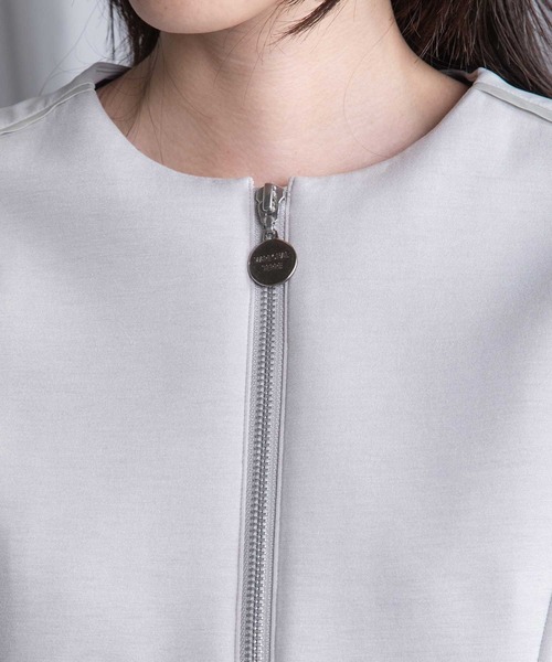 MARECHAL TERRE（マルシャルテル）の「パイピングジップブルゾン（ブルゾン・レディース・ボルドー/ネイビー/ブラック/グレイッシュベージュ・MEDIUM）」の17枚目の写真