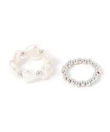 niko and... | パール調メタルビーズ2SETリング(リング)